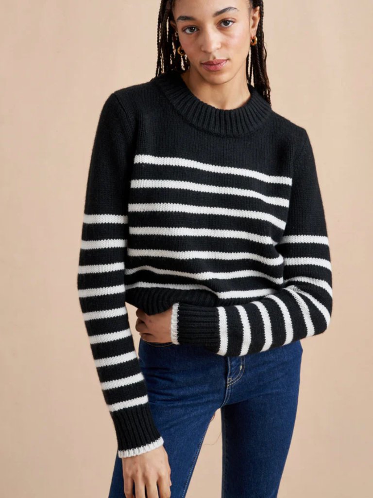 La Ligne Mini Marin Black Cream Stripe (Like New)